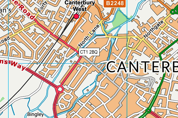 CT1 2BQ map - OS VectorMap District (Ordnance Survey)