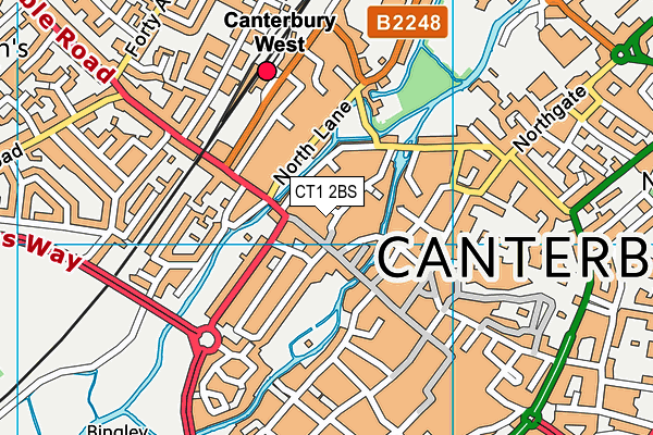 CT1 2BS map - OS VectorMap District (Ordnance Survey)