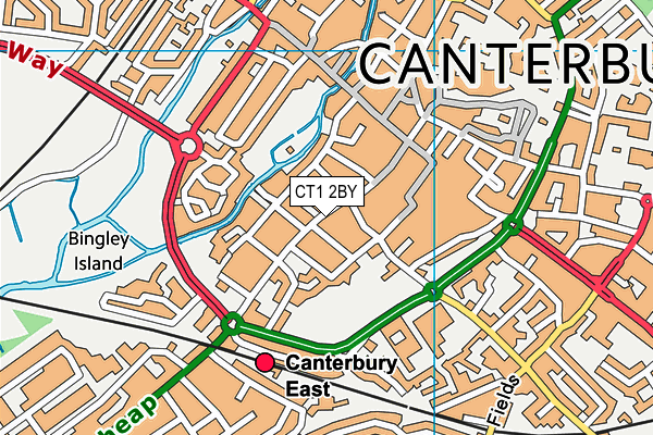 CT1 2BY map - OS VectorMap District (Ordnance Survey)