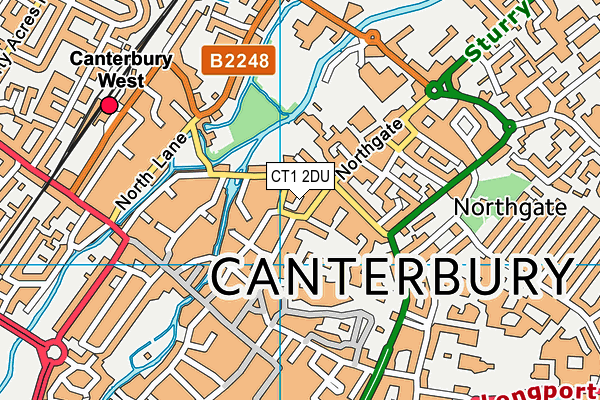 CT1 2DU map - OS VectorMap District (Ordnance Survey)