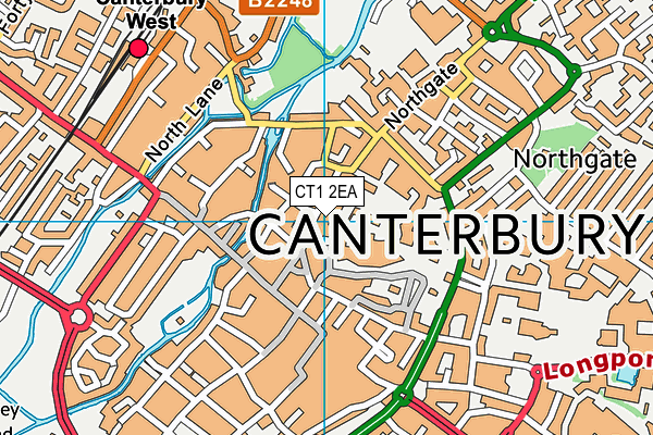 CT1 2EA map - OS VectorMap District (Ordnance Survey)