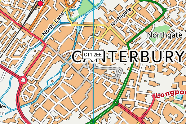 CT1 2EE map - OS VectorMap District (Ordnance Survey)