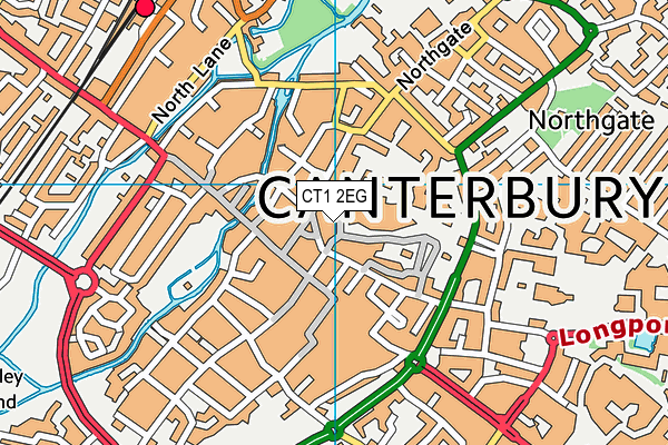 CT1 2EG map - OS VectorMap District (Ordnance Survey)