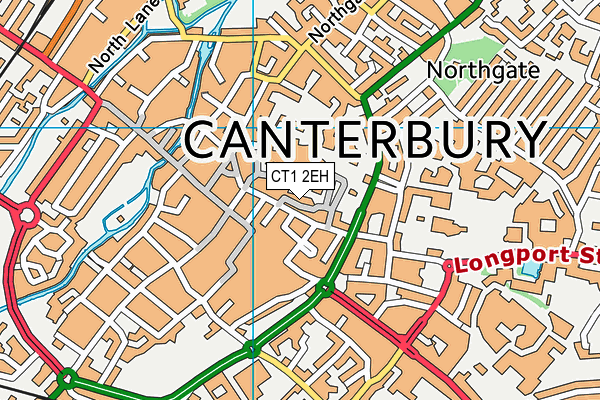 CT1 2EH map - OS VectorMap District (Ordnance Survey)