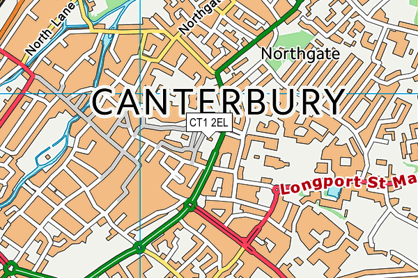 CT1 2EL map - OS VectorMap District (Ordnance Survey)