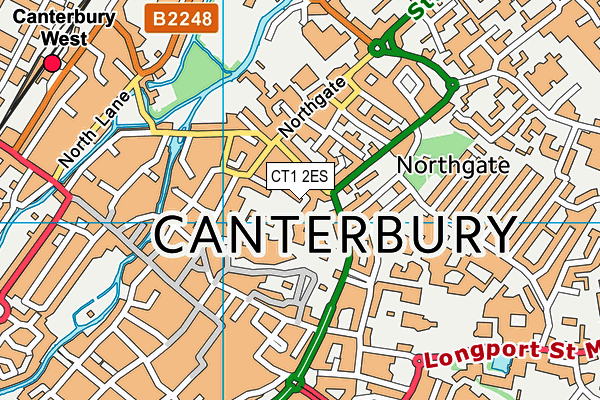 The King's School Canterbury map (CT1 2ES) - OS VectorMap District (Ordnance Survey)