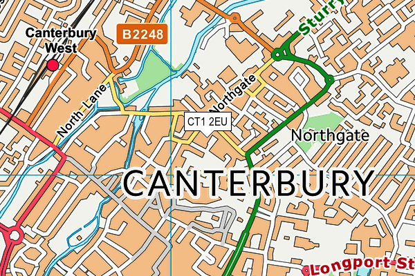 CT1 2EU map - OS VectorMap District (Ordnance Survey)