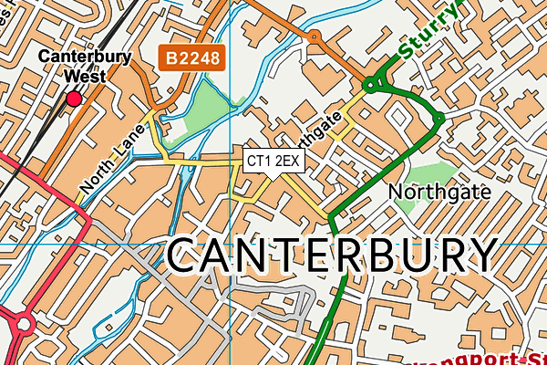 CT1 2EX map - OS VectorMap District (Ordnance Survey)