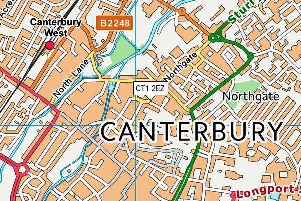 CT1 2EZ map - OS VectorMap District (Ordnance Survey)