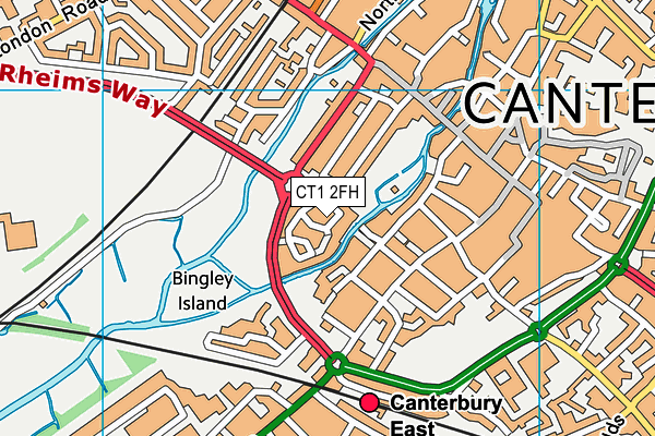 CT1 2FH map - OS VectorMap District (Ordnance Survey)