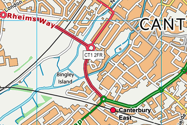 CT1 2FR map - OS VectorMap District (Ordnance Survey)