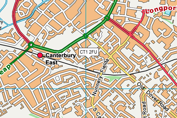 CT1 2FU map - OS VectorMap District (Ordnance Survey)