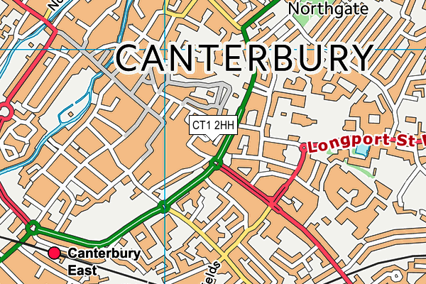 CT1 2HH map - OS VectorMap District (Ordnance Survey)