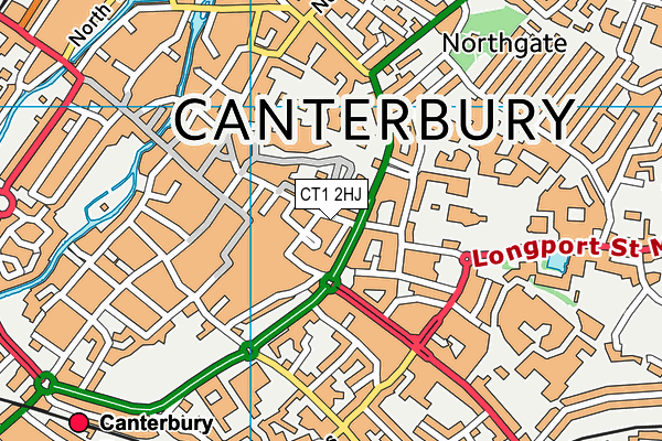 CT1 2HJ map - OS VectorMap District (Ordnance Survey)