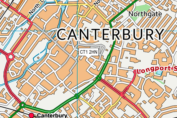 CT1 2HN map - OS VectorMap District (Ordnance Survey)
