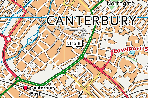 CT1 2HP map - OS VectorMap District (Ordnance Survey)