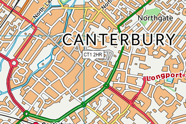 CT1 2HR map - OS VectorMap District (Ordnance Survey)