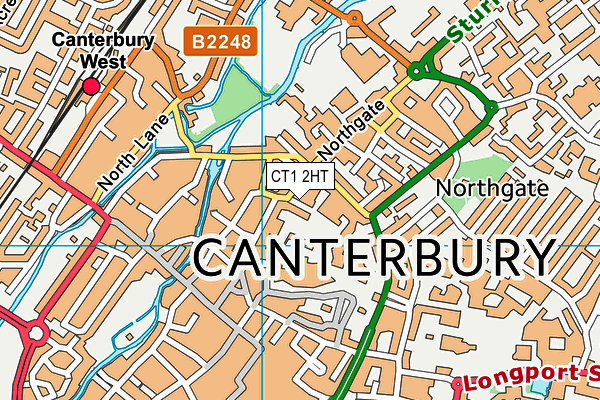 CT1 2HT map - OS VectorMap District (Ordnance Survey)