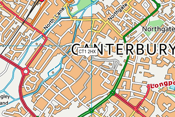 CT1 2HX map - OS VectorMap District (Ordnance Survey)