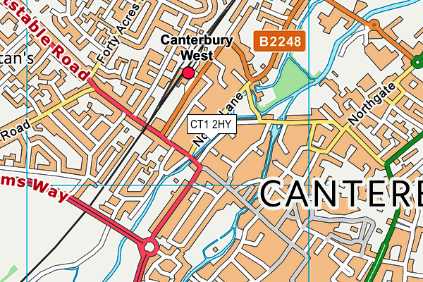 CT1 2HY map - OS VectorMap District (Ordnance Survey)