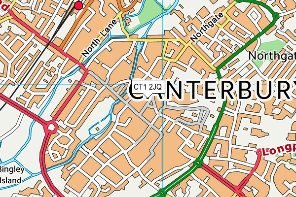 CT1 2JQ map - OS VectorMap District (Ordnance Survey)