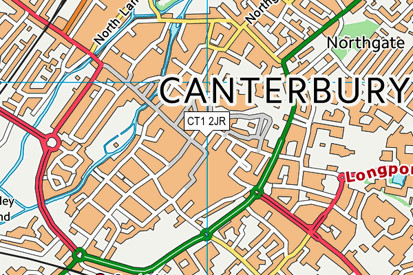 CT1 2JR map - OS VectorMap District (Ordnance Survey)