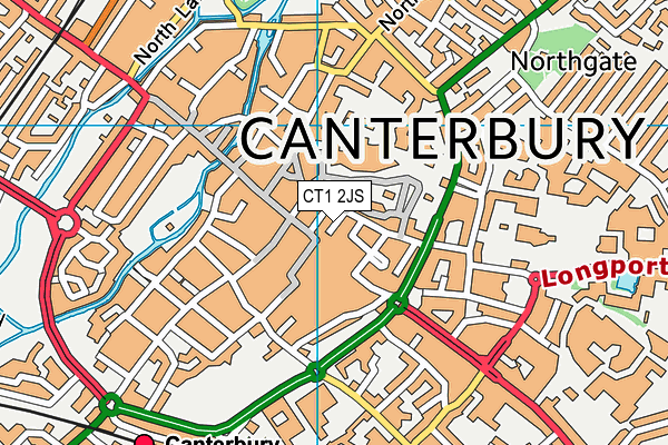 CT1 2JS map - OS VectorMap District (Ordnance Survey)