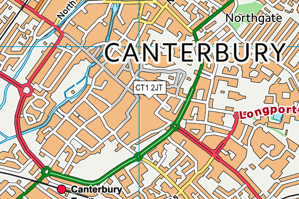 CT1 2JT map - OS VectorMap District (Ordnance Survey)