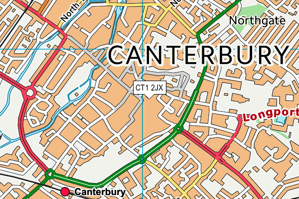 CT1 2JX map - OS VectorMap District (Ordnance Survey)