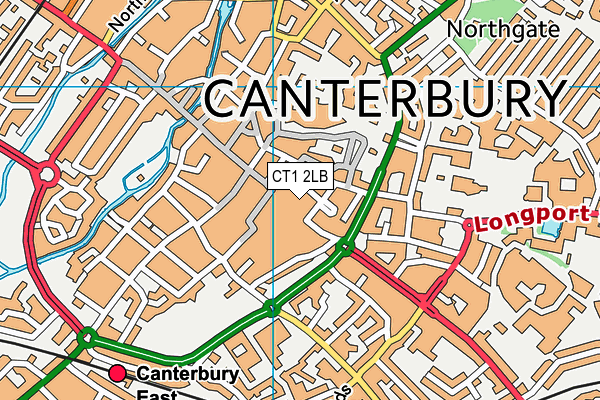 CT1 2LB map - OS VectorMap District (Ordnance Survey)