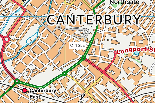 CT1 2LE map - OS VectorMap District (Ordnance Survey)