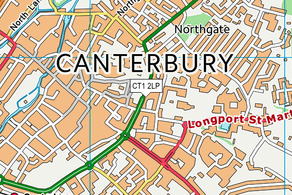 CT1 2LP map - OS VectorMap District (Ordnance Survey)