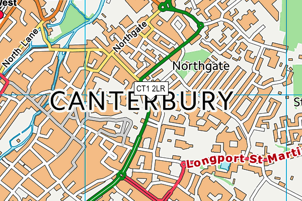 CT1 2LR map - OS VectorMap District (Ordnance Survey)