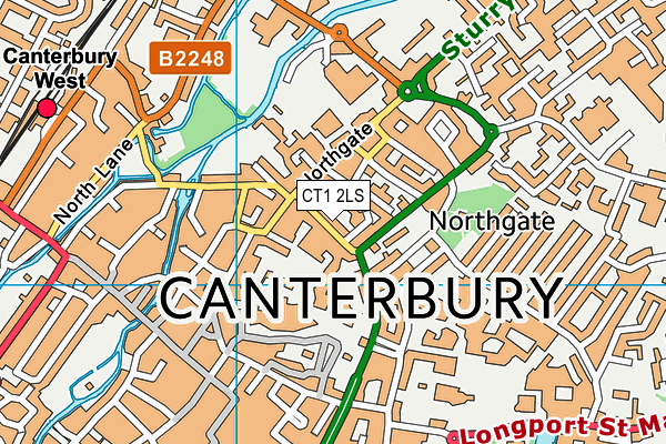 CT1 2LS map - OS VectorMap District (Ordnance Survey)