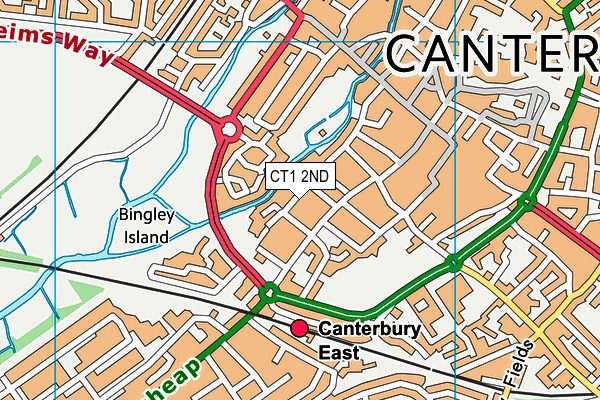 CT1 2ND map - OS VectorMap District (Ordnance Survey)