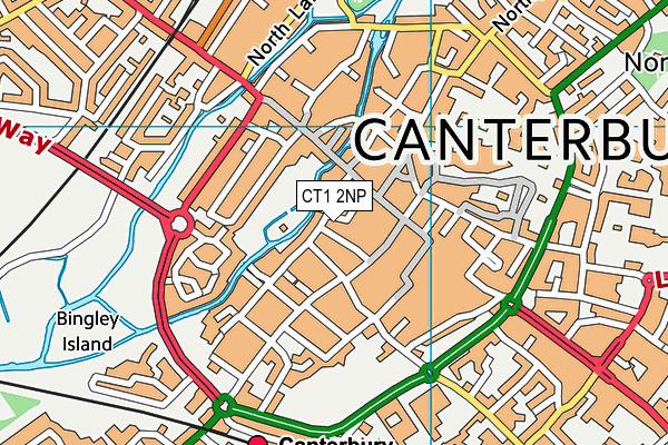 CT1 2NP map - OS VectorMap District (Ordnance Survey)