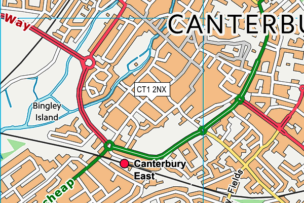 CT1 2NX map - OS VectorMap District (Ordnance Survey)