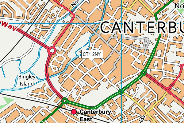 CT1 2NY map - OS VectorMap District (Ordnance Survey)