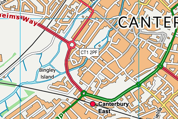 CT1 2PF map - OS VectorMap District (Ordnance Survey)