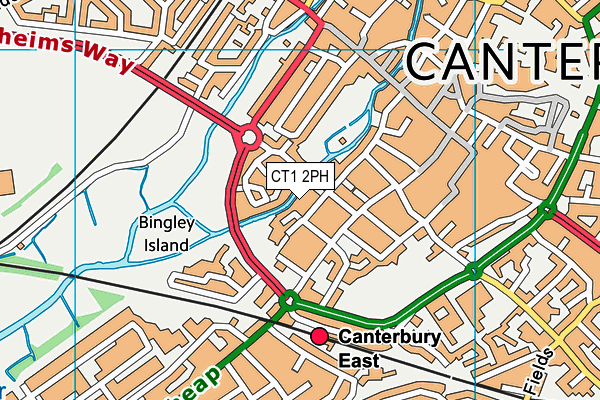 CT1 2PH map - OS VectorMap District (Ordnance Survey)