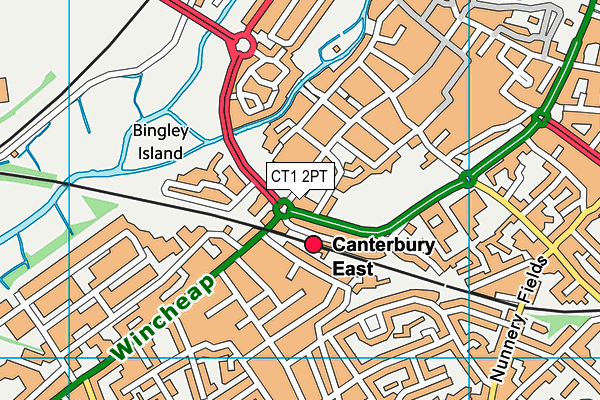 CT1 2PT map - OS VectorMap District (Ordnance Survey)