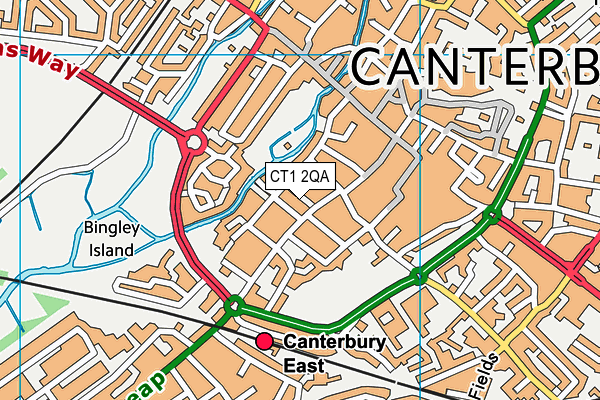 CT1 2QA map - OS VectorMap District (Ordnance Survey)