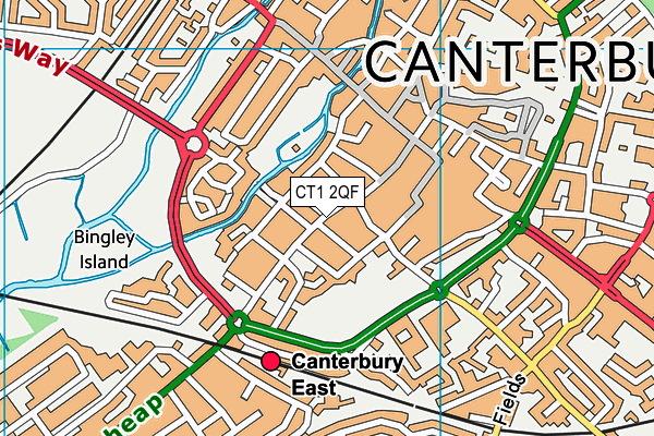 CT1 2QF map - OS VectorMap District (Ordnance Survey)