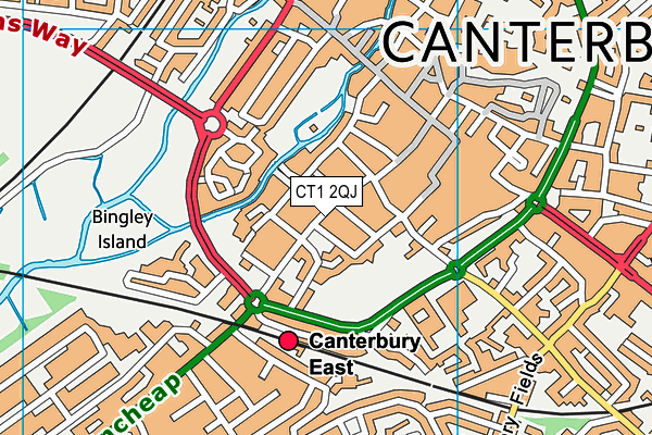 CT1 2QJ map - OS VectorMap District (Ordnance Survey)