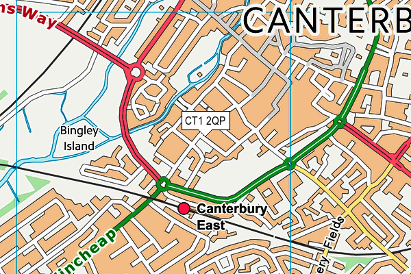 CT1 2QP map - OS VectorMap District (Ordnance Survey)