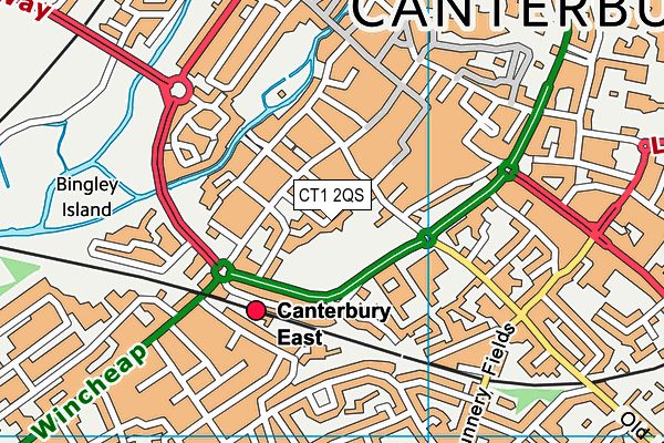 CT1 2QS map - OS VectorMap District (Ordnance Survey)