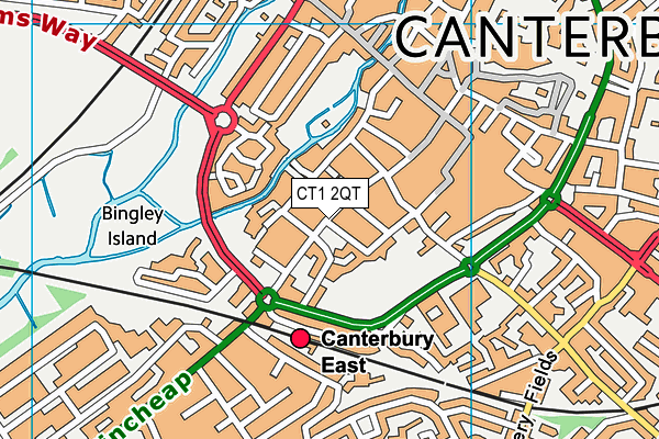 CT1 2QT map - OS VectorMap District (Ordnance Survey)