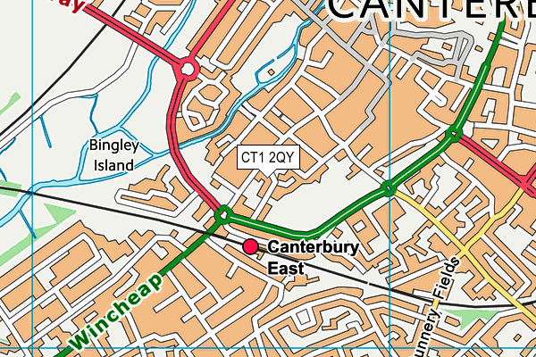 CT1 2QY map - OS VectorMap District (Ordnance Survey)