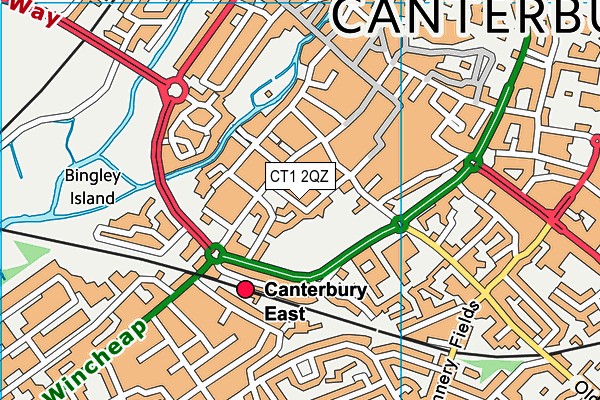 CT1 2QZ map - OS VectorMap District (Ordnance Survey)