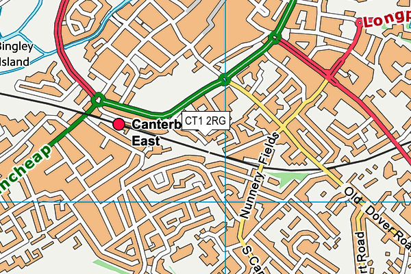CT1 2RG map - OS VectorMap District (Ordnance Survey)